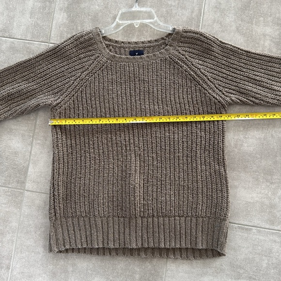 American Eagle Outfitters Women's Jegging Chunky Knit Sweater- Gray/Taupe - M - Picture 7 of 7